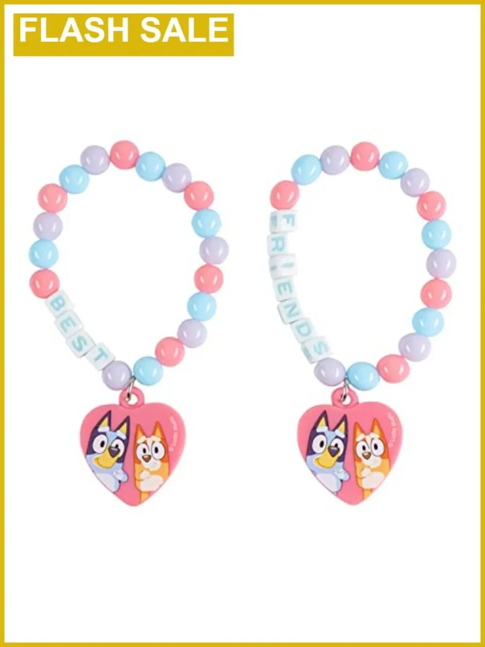 Bluey BFF Jewelry Set for Kids - 6 Piece with Rings, Bracelets & Hair Clips,